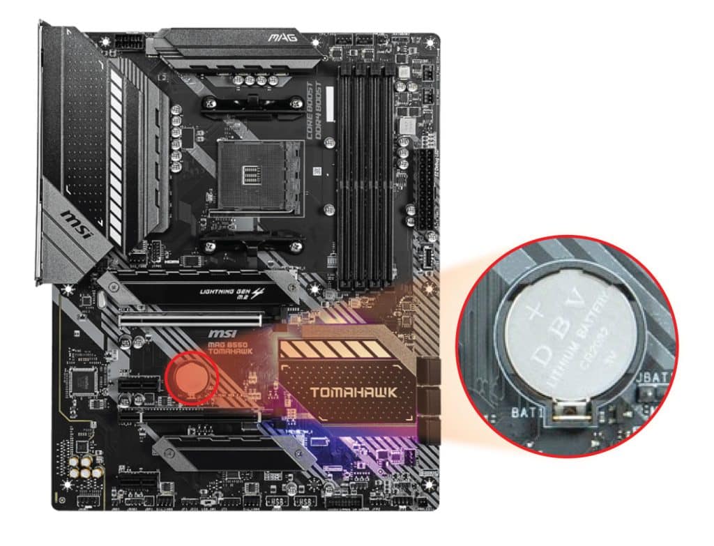 How to clear CMOS on MSI MAG B550 TOMAHAWK Motherboard: 2 Methods