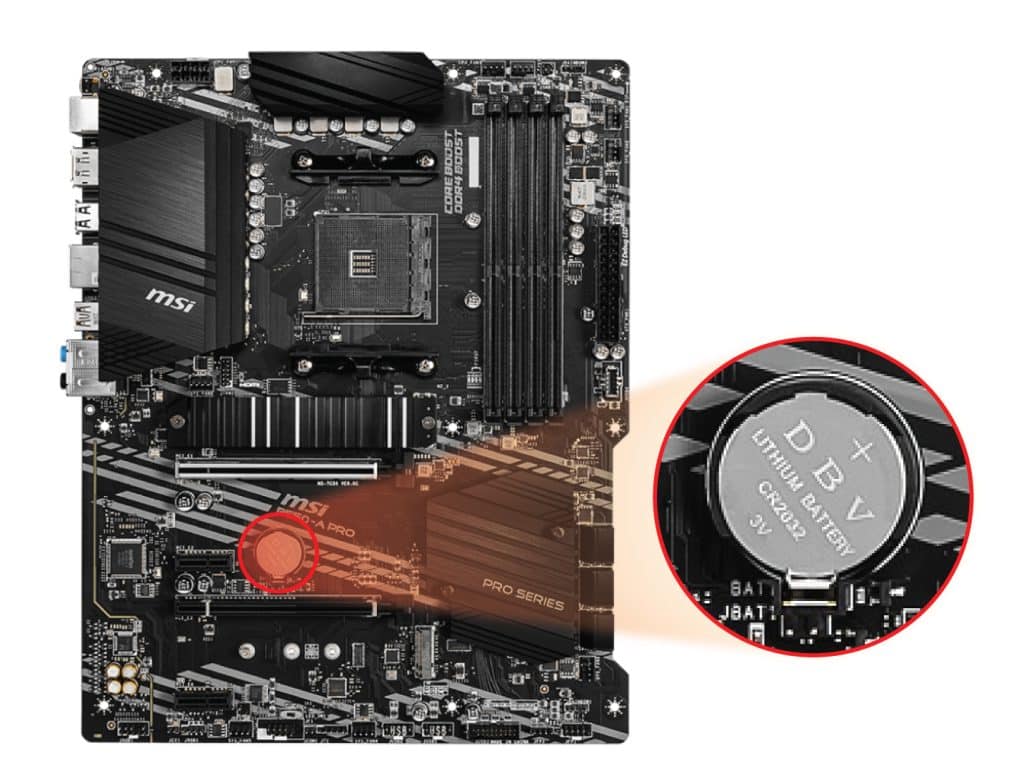 How to clear CMOS on MSI B550-A PRO Motherboard: 2 Methods